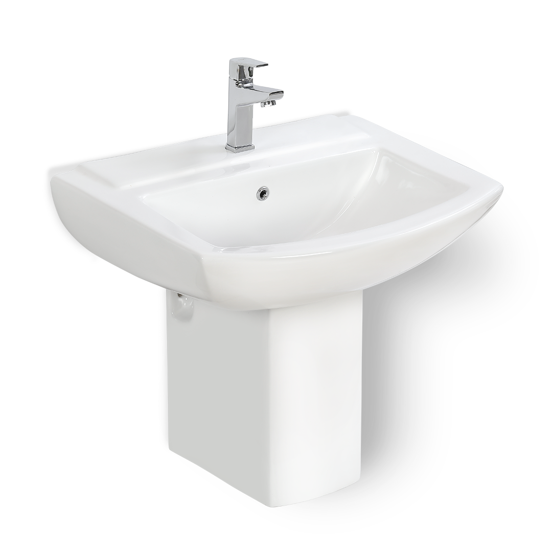 Wash Basin With Half Pedestal